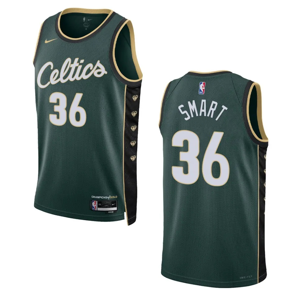 Men's Boston Celtics Marcus Smart #36 City Edition 2022-23 Swingman Dark Green Jersey 2401HJEJ